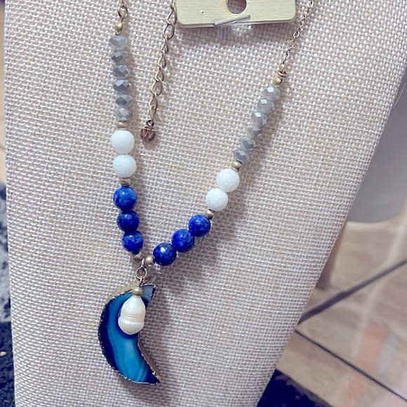 Moon Stone Long Necklace - Picture 2 of 2